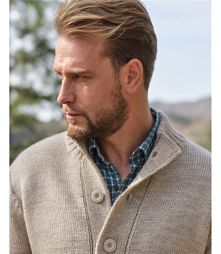 100% Pure Wool Button Everyday Cardigan