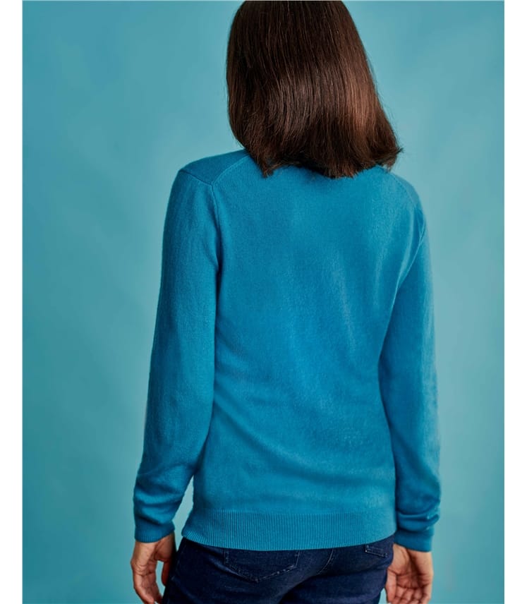 Cashmere and Merino V Neck Knitted Sweater