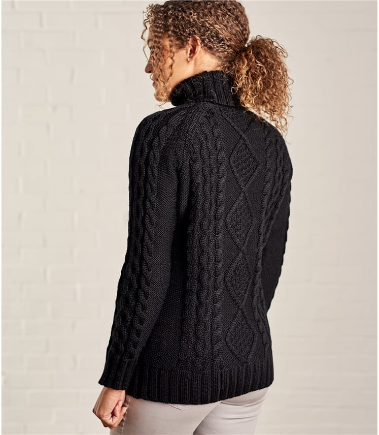 Pure Wool Polo Neck Jumper