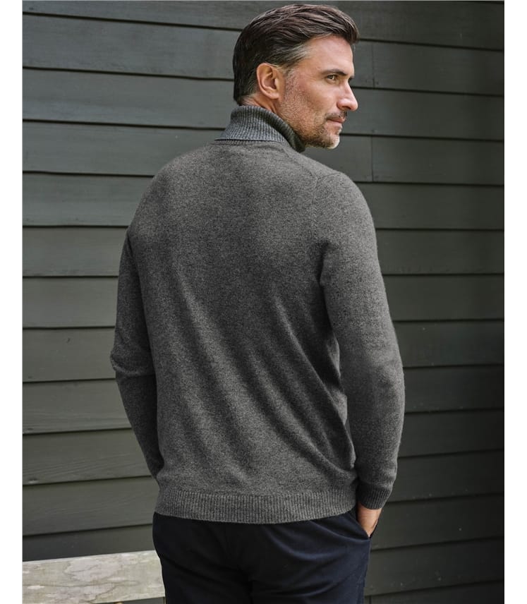 Pull à col roulé - Homme - Pur Cachemire