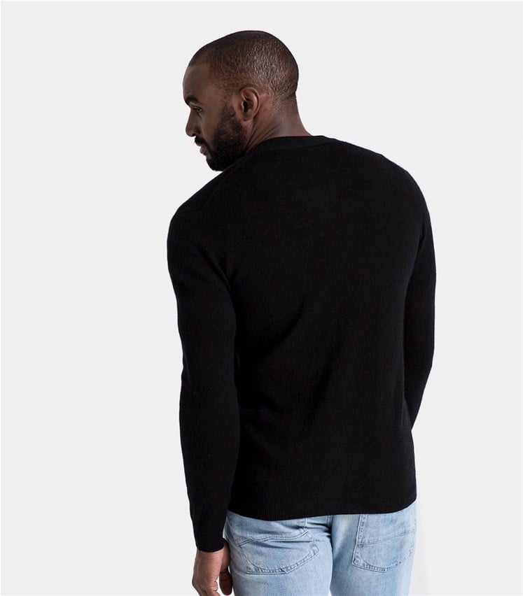 Silk Pique 4-Bar V Neck Cardigan Men main image 0