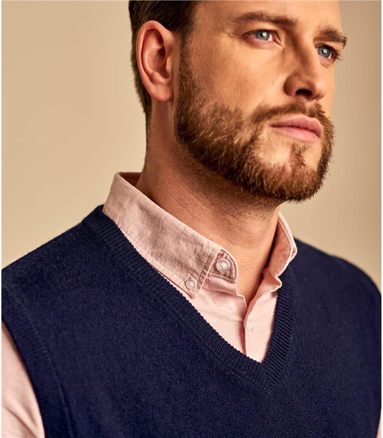 Man vest in 20/% cashmere 80/% merino