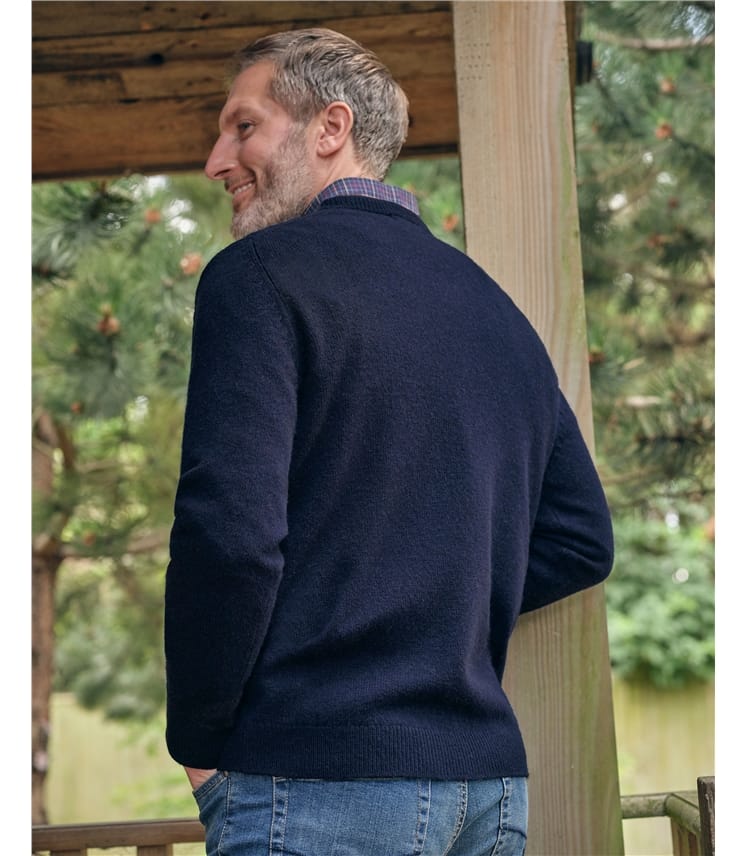 Mens Lambswool V Neck Jumper