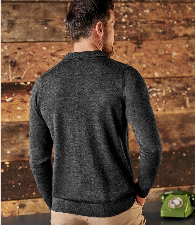 Download Charcoal Pure Merino | Mens Luxurious Merino Long Sleeve ...