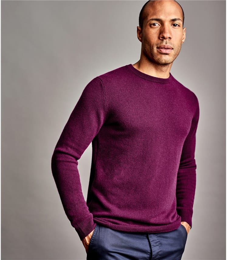Berry | Pure Cashmere Crew Neck Sweater | WoolOvers US