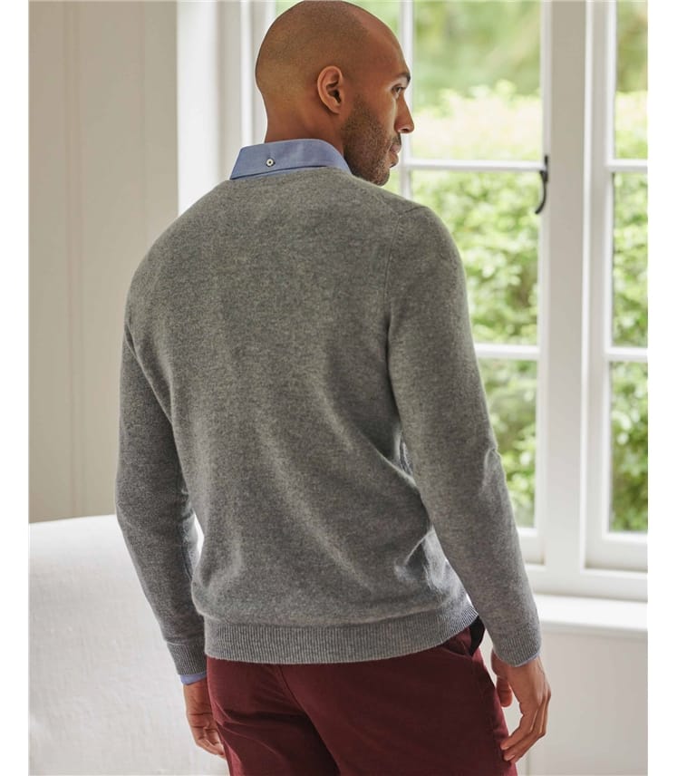 for Men Grey Corneliani Wool-cashmere Blend Jumper in Grey Mens Clothing Sweaters and knitwear Zipped sweaters 
