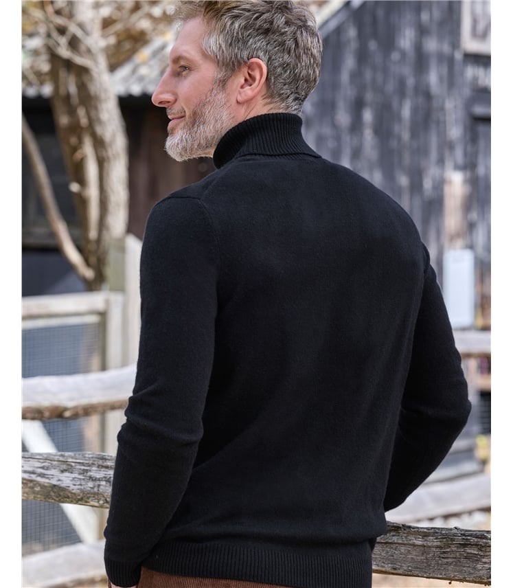 Pull à col roulé - Homme - Pur Cachemire