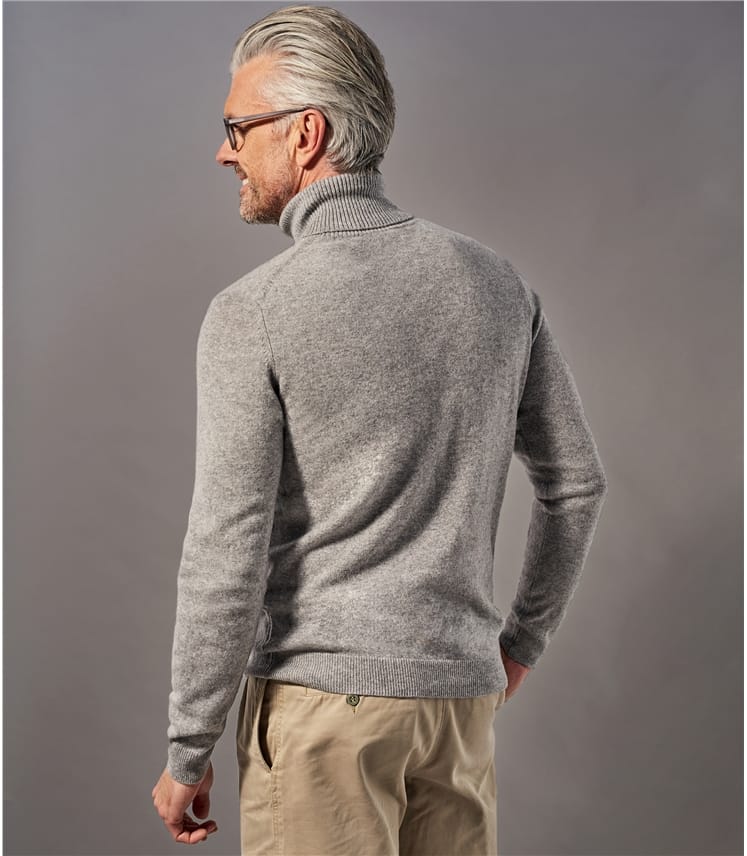 grey cashmere polo neck