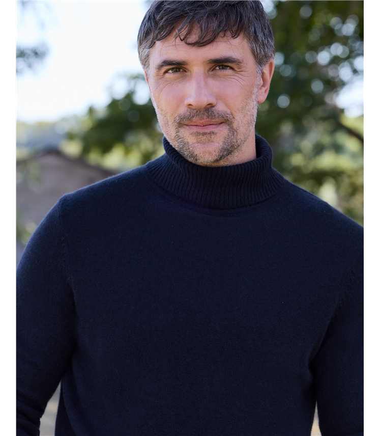 Pure Cashmere Polo Neck Jumper