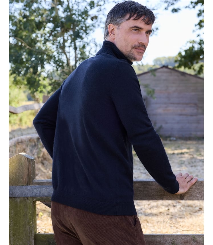 Pure Cashmere Polo Neck Jumper