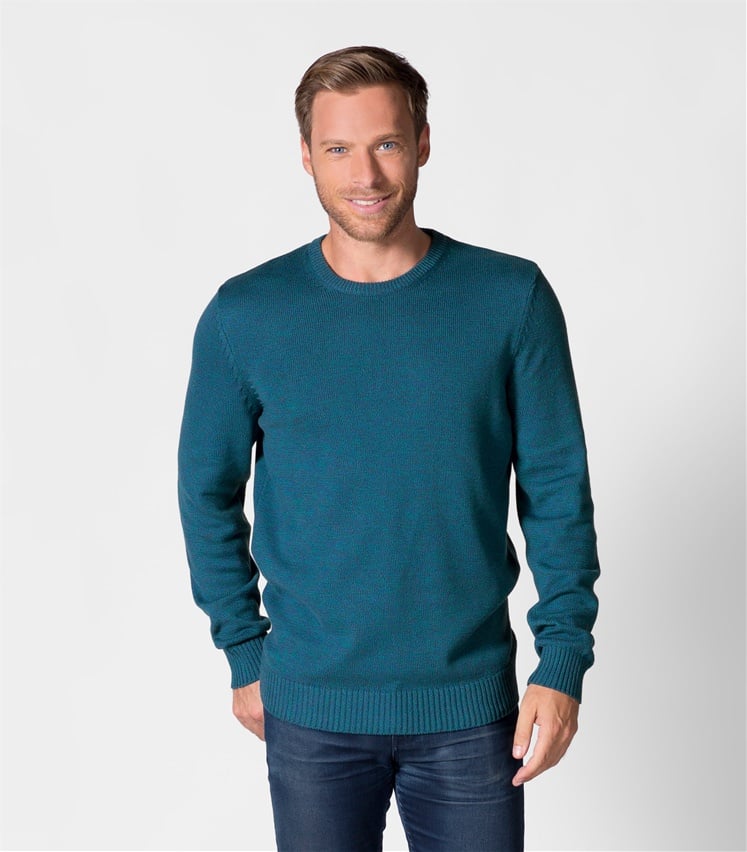 Lake | Mens 100% Cotton Twist Crew Neck Sweater | WoolOvers US