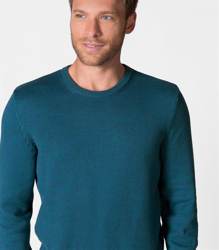 Lake | Mens 100% Cotton Twist Crew Neck Sweater | WoolOvers US