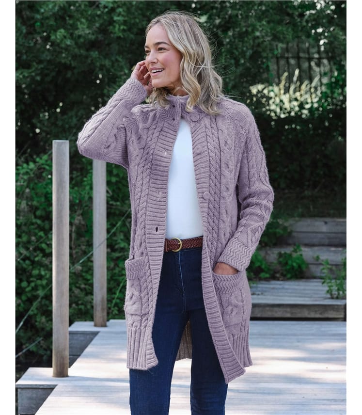 Pure Wool Aran Coatigan