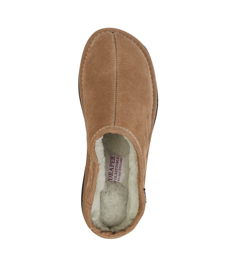 Men's Sheepskin Lined Mule Slippers In Chestnut – The Hat Company