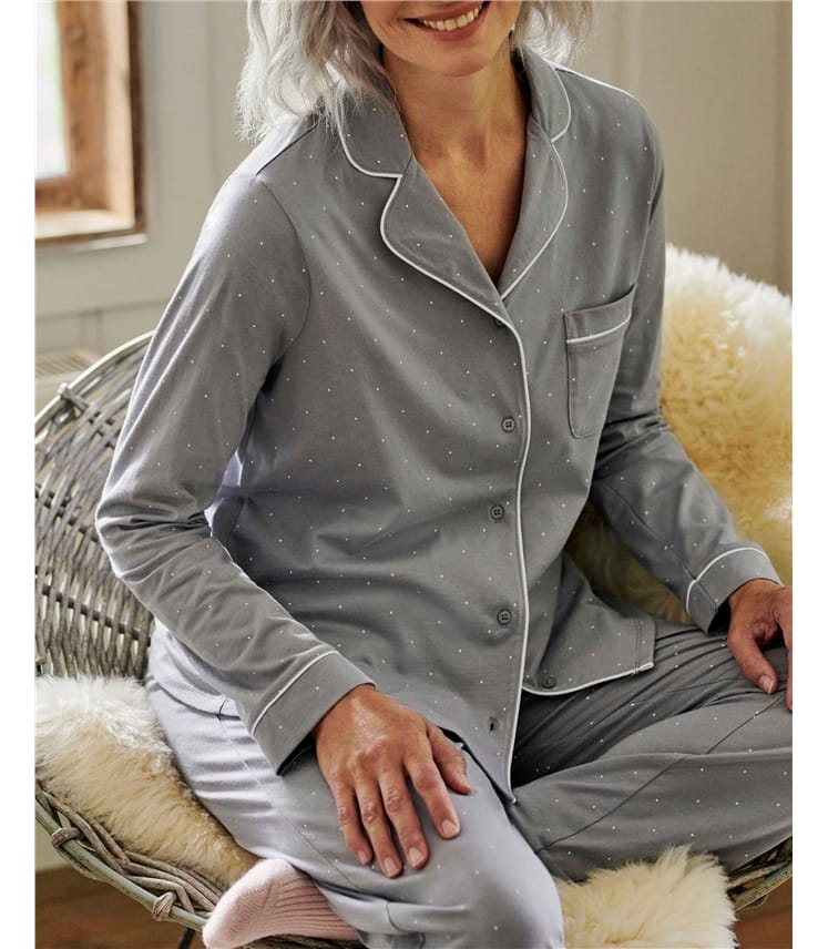 Grey Organic Cotton PJ Top WoolOvers AU