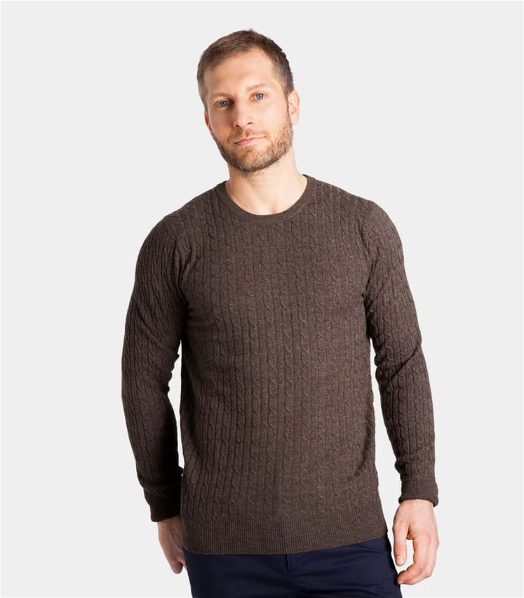 Cashmere and Merino Cable Jumper