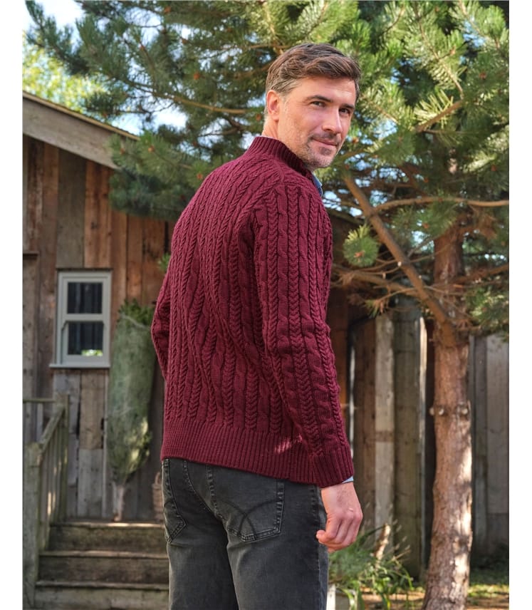 Cardigan zippé torsadé - Homme - Pure Laine d'Agneau