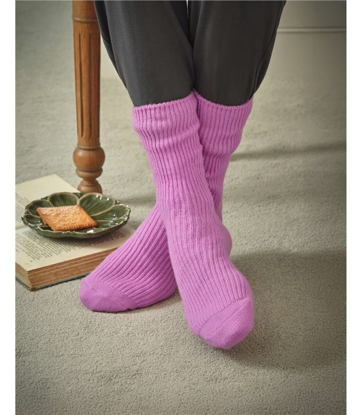 Chaussettes côtelées - Femme - Cachemire & Mérinos