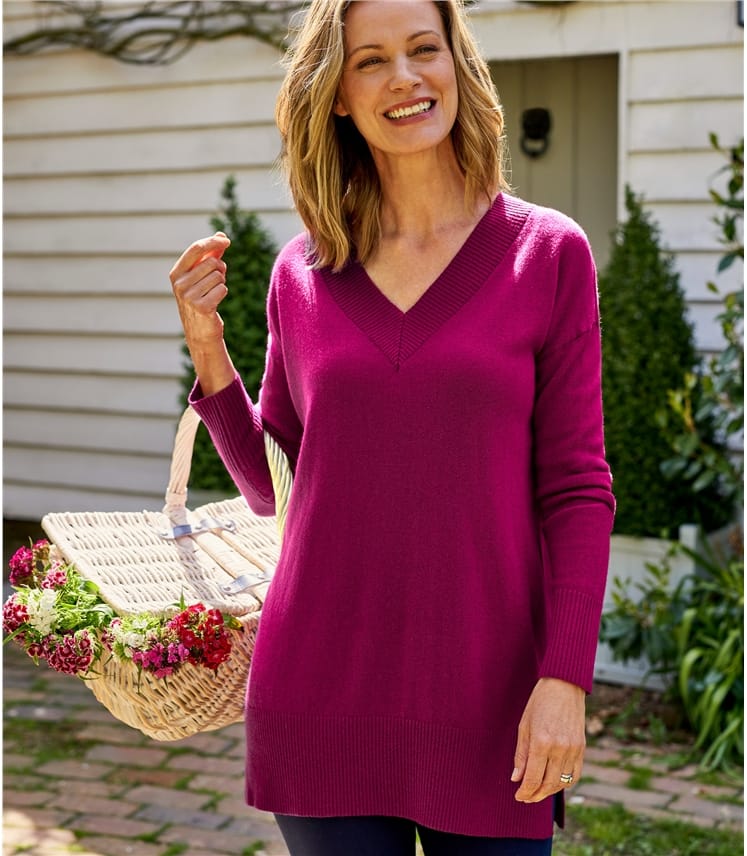 pink cashmere tunic