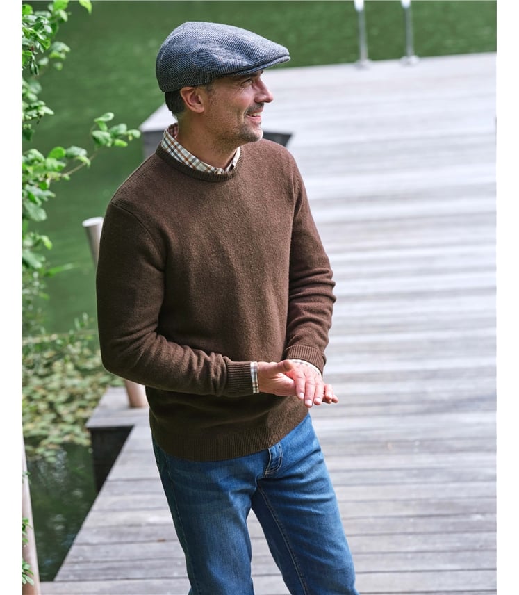 Pull à col rond - Homme - Laine d’agneau certifiée 100% RWS