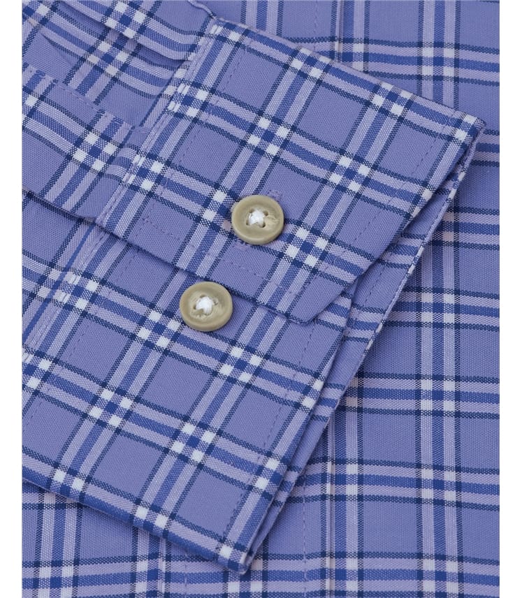 Sky Blue/White/Navy | Oxford Check Shirt | WoolOvers UK