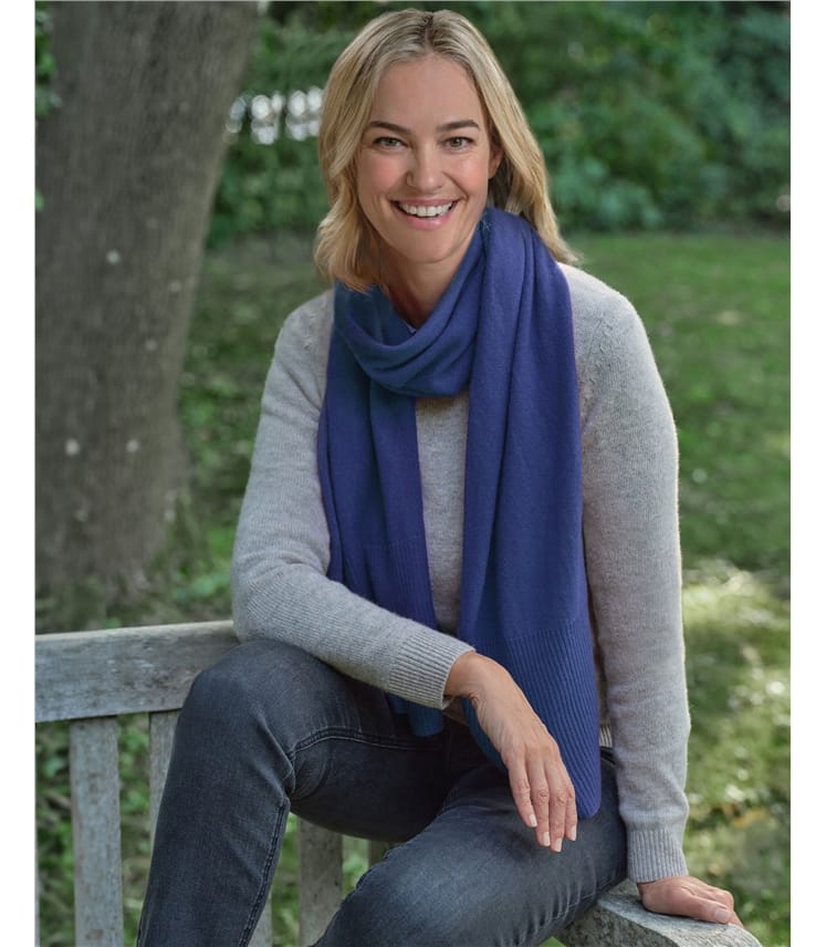 Cashmere Merino Ribbed Scarf