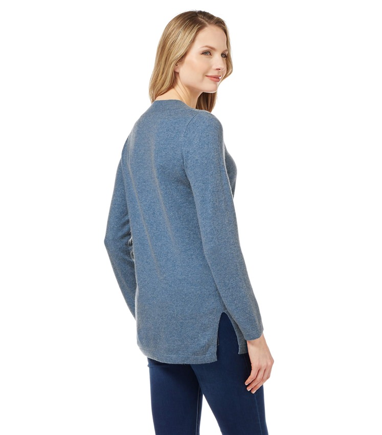 Bluebell Womens Cashmere And Merino Relaxed V Neck Tunic Woolovers Uk