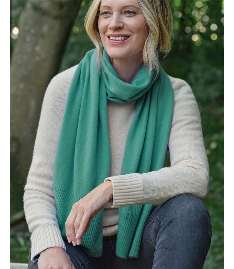 Cashmere Merino Ribbed Scarf
