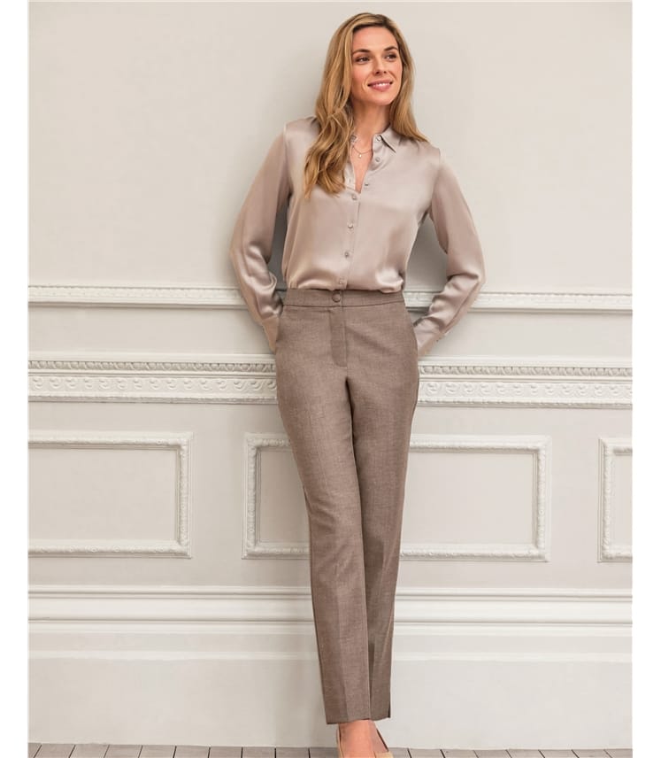 Slim Leg Wool Trouser
