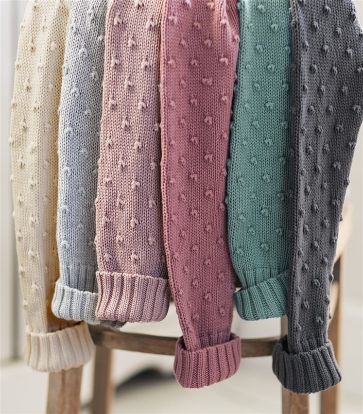 Cream Womens 100 Cotton Bobble Jumper WoolOvers AU