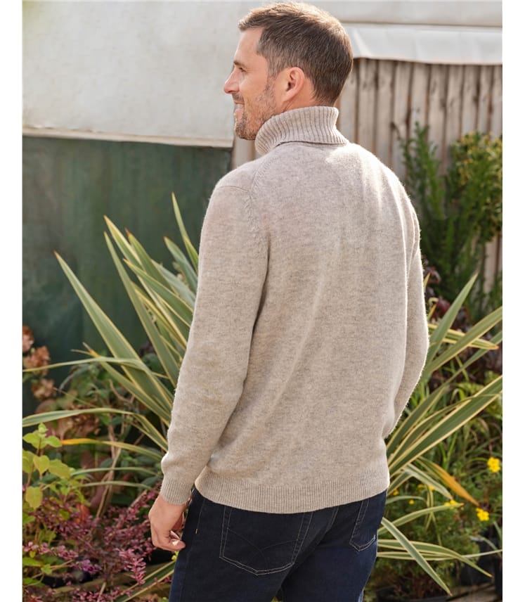 Rollkragenpullover aus Lammwolle für Herren