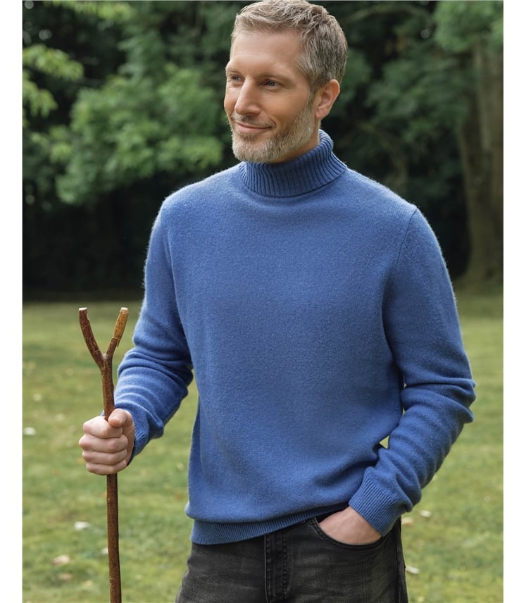 Rollkragenpullover aus Lammwolle für Herren