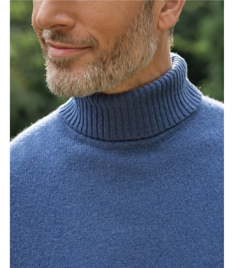 Rollkragenpullover aus Lammwolle für Herren