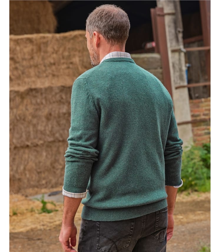 Mens Lambswool V Neck Jumper