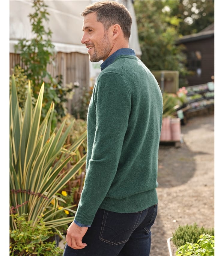 Мужской шерстяной пуловер из натуральной шерсти ягненка