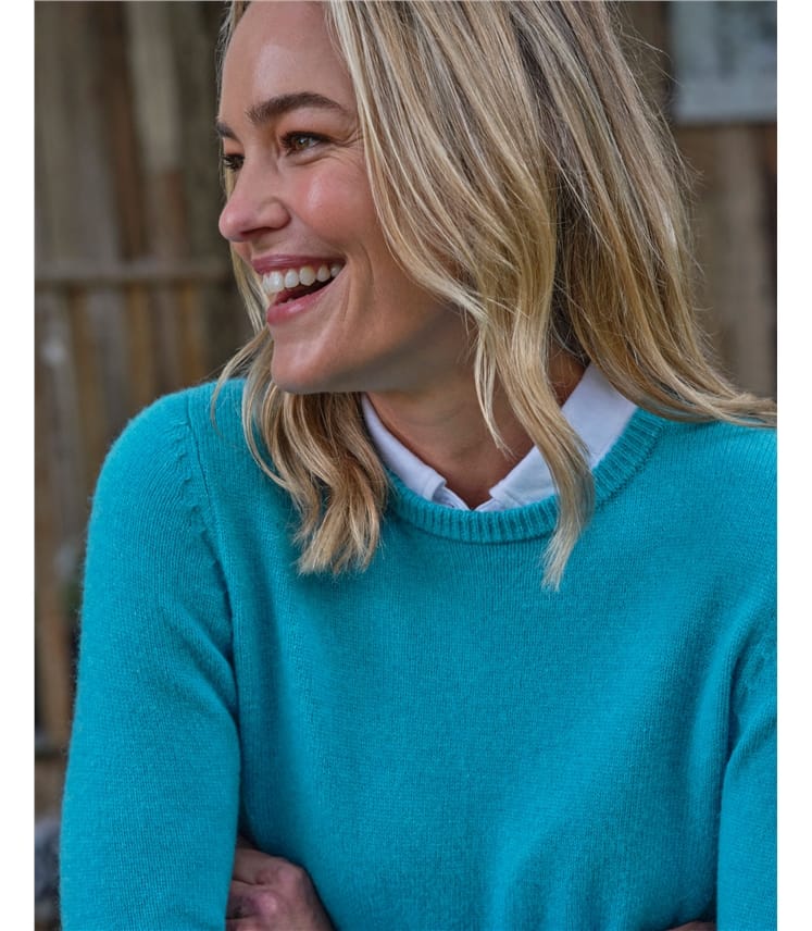 Pull à col rond – Femme – Laine d’agneau certifiée 100% RWS 