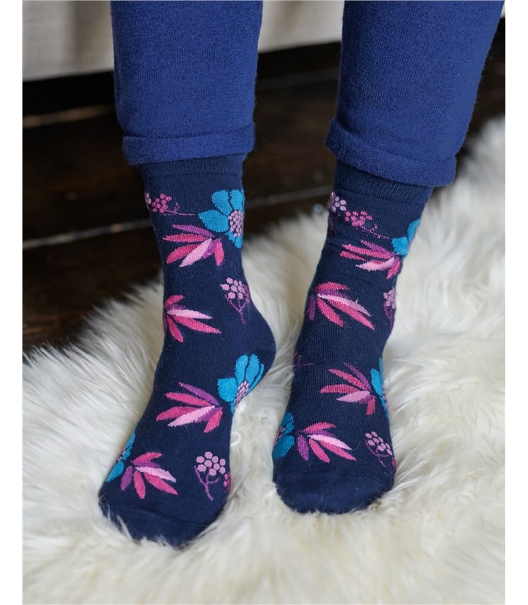 Womens Floral Ankle Sock