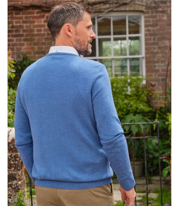 Cashmere & Merino Classic V Neck Knitted Jumper