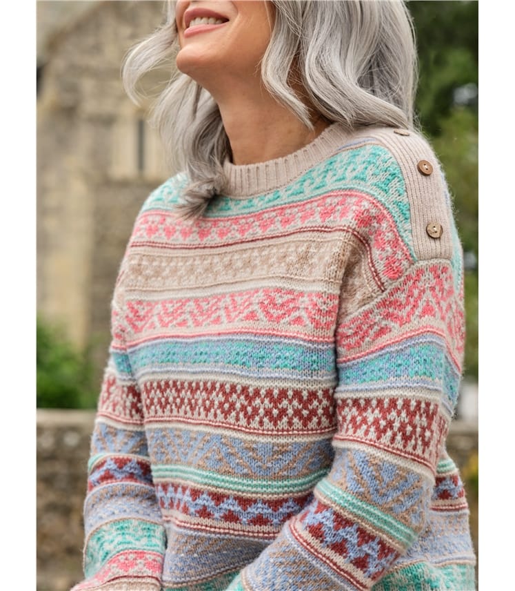 Garter Stitch Textured Stripe Jumper