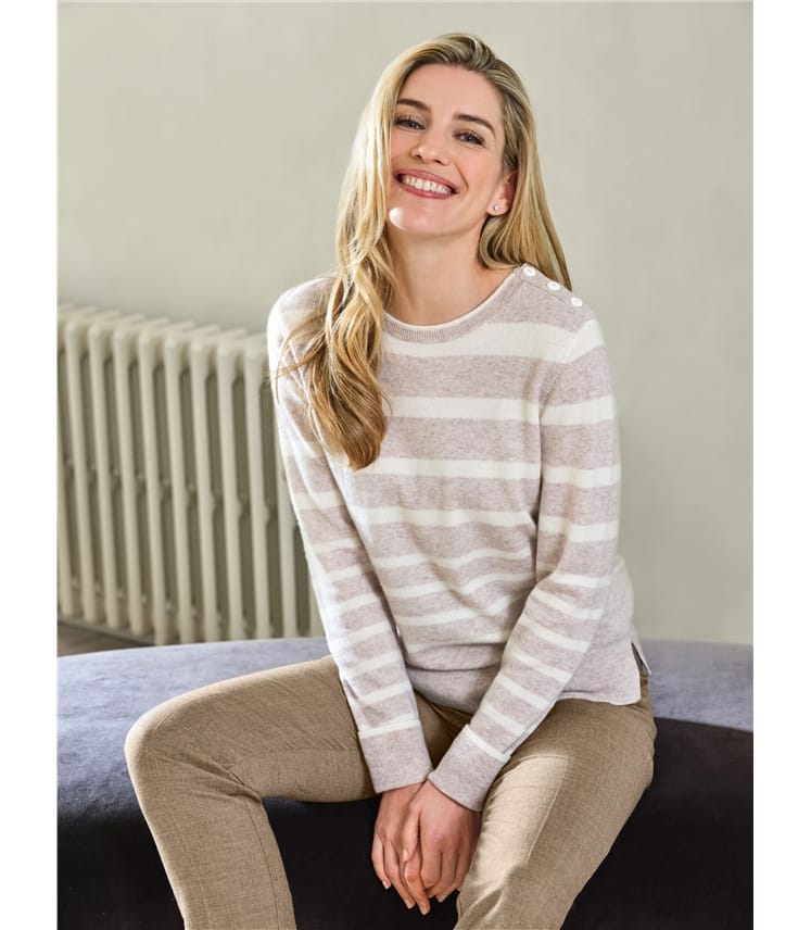 Super Soft Terry Cloth Stripe Crew Neck Cami main image 1