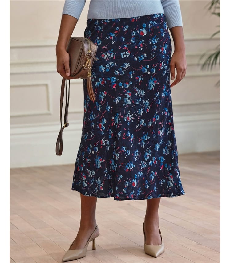 Ditsy | Bias Midi Skirt | WoolOvers UK