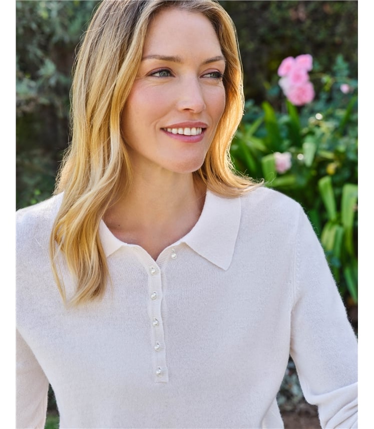 Cashmere and Merino Knitted Polo Shirt