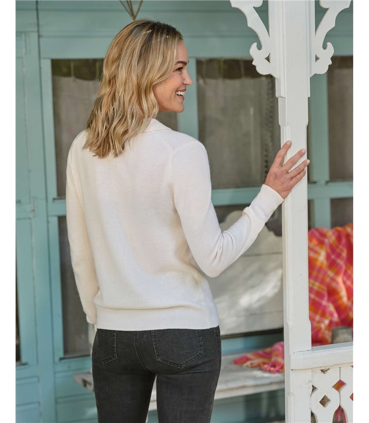 Cashmere and Merino Knitted Polo Shirt