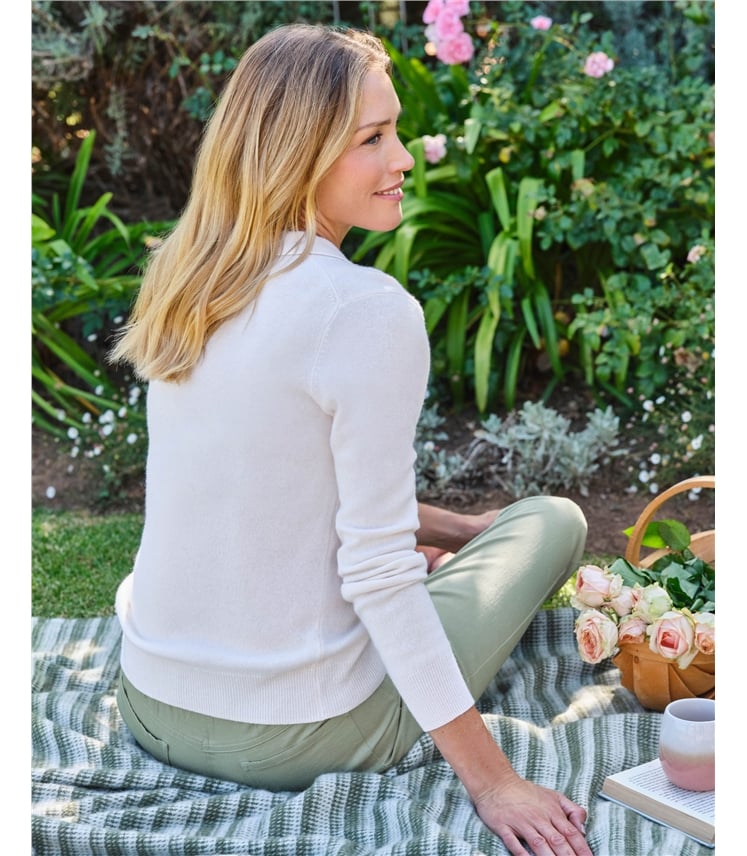Cashmere and Merino Knitted Polo Shirt