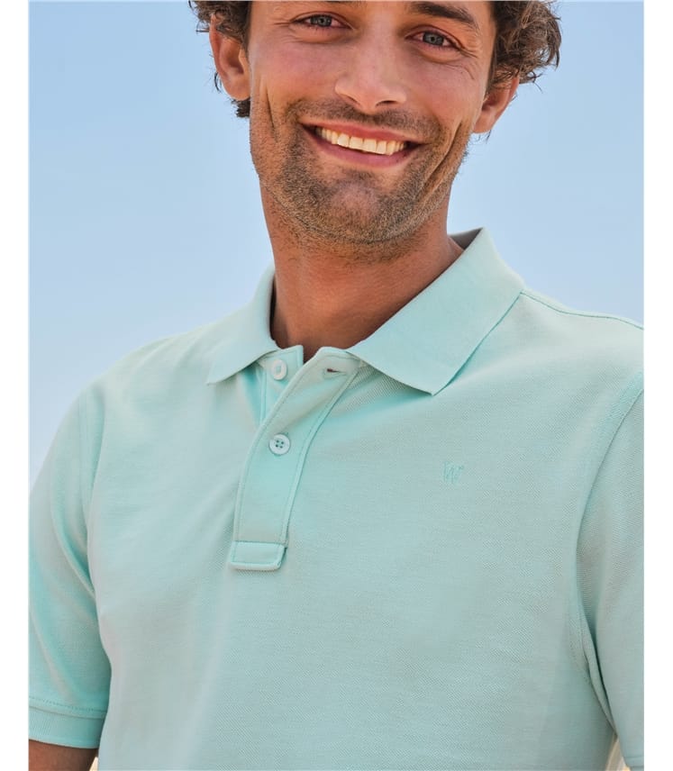 Mint Green | Organic Cotton Polo Shirt | WoolOvers US