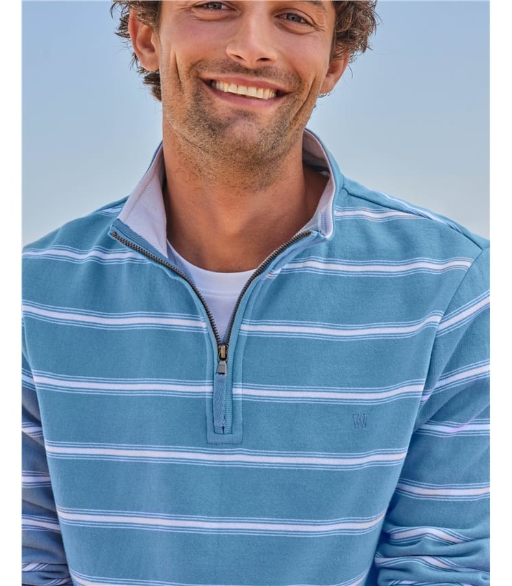 Sweat-shirt à col zippé - Homme - Coton bio