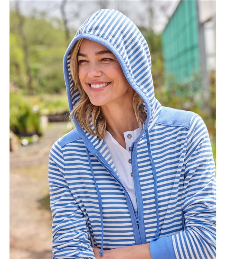 Zip Through Hooded Sweatshirt