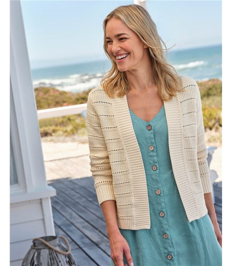 Edge to Edge Textured Stitch Cardigan