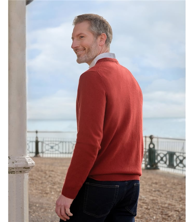 Pull à col rond - Homme - Cachemire & Mérinos