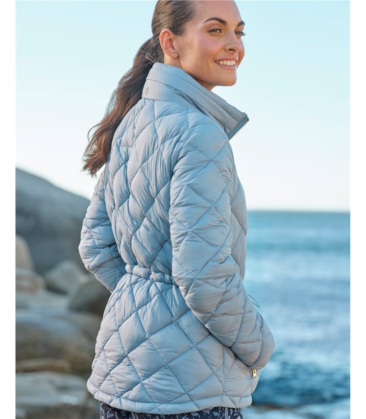 Slate Blue | Orkney Puffer Jacket | WoolOvers UK